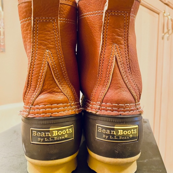 Men’s LL Bean Leather Primaloft Flannel Lined Boot - Picture 4 of 5